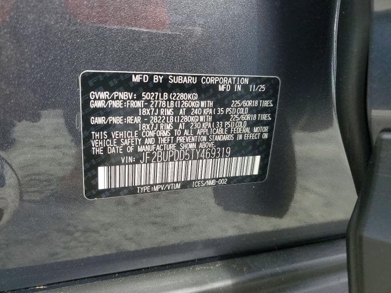 2026 SUBARU OUTBACK LIMITED 12