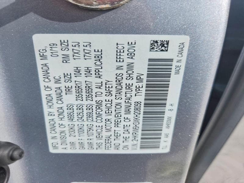 2019 HONDA CR-V LX 12