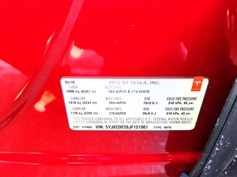 2018 TESLA MODEL X 12