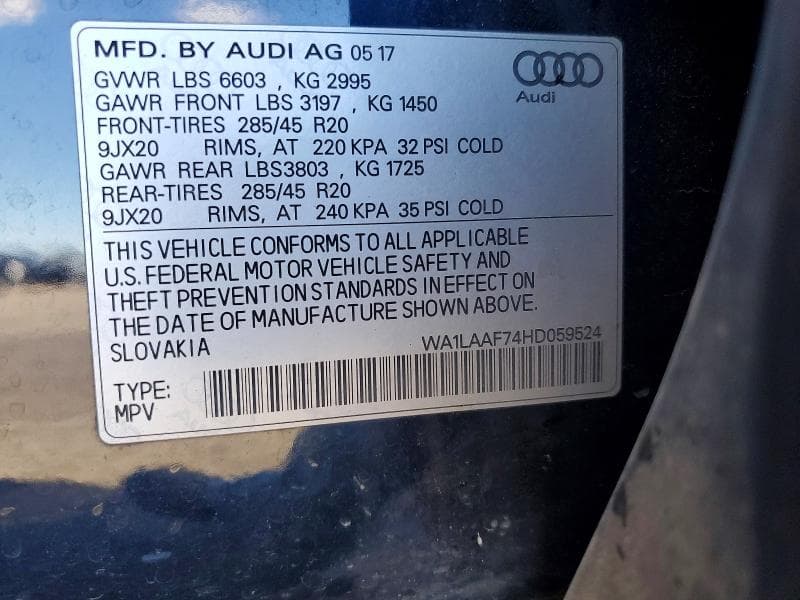 2017 AUDI Q7 PREMIUM PLUS 12