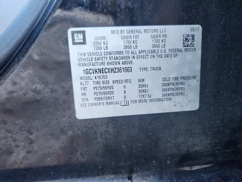 2017 CHEVROLET SILVERADO K1500 12