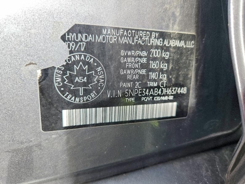 2018 HYUNDAI SONATA SPORT 2.0T 12