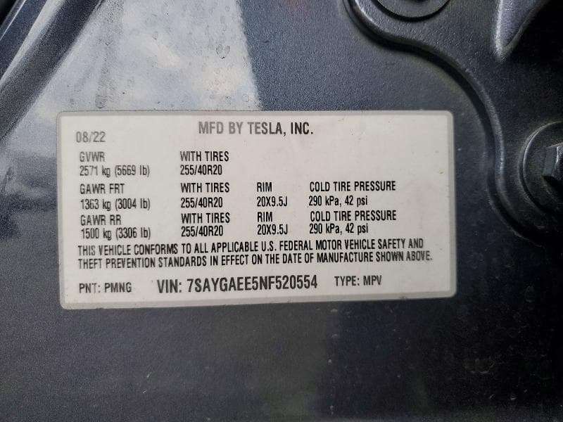 2022 TESLA MODEL Y 13
