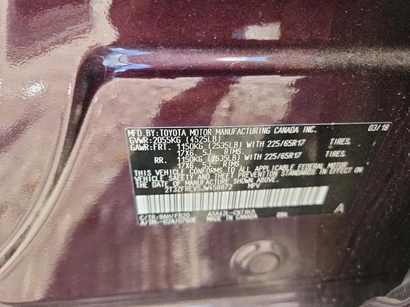 2018 TOYOTA RAV4 LE 14