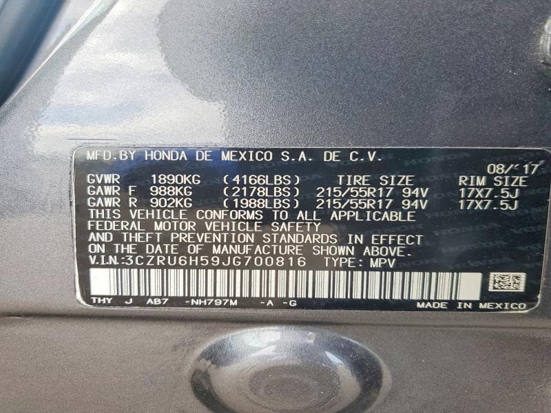 2018 HONDA HR-V EX 13