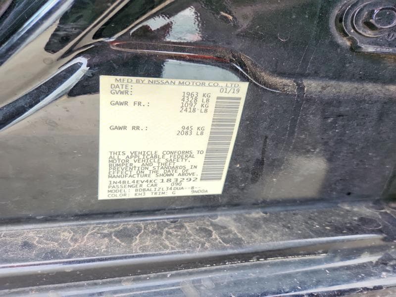 2019 NISSAN ALTIMA SL 12