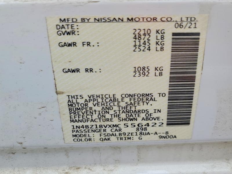 2021 NISSAN LEAF S PLUS 12