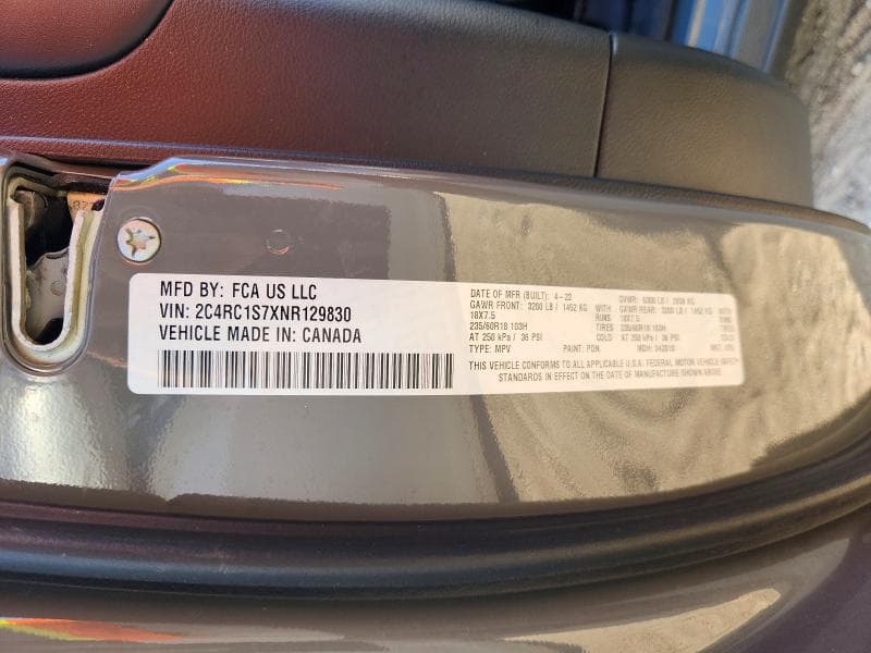 2022 CHRYSLER PACIFICA HYBRID LIMITED 13