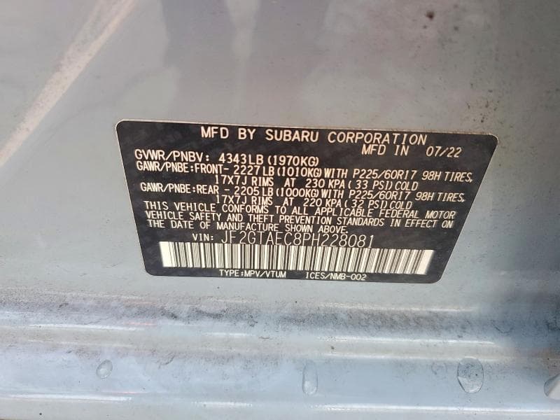 2023 SUBARU CROSSTREK PREMIUM 13