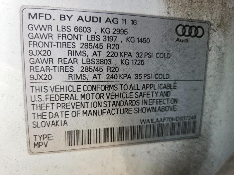2017 AUDI Q7 PREMIUM PLUS 12