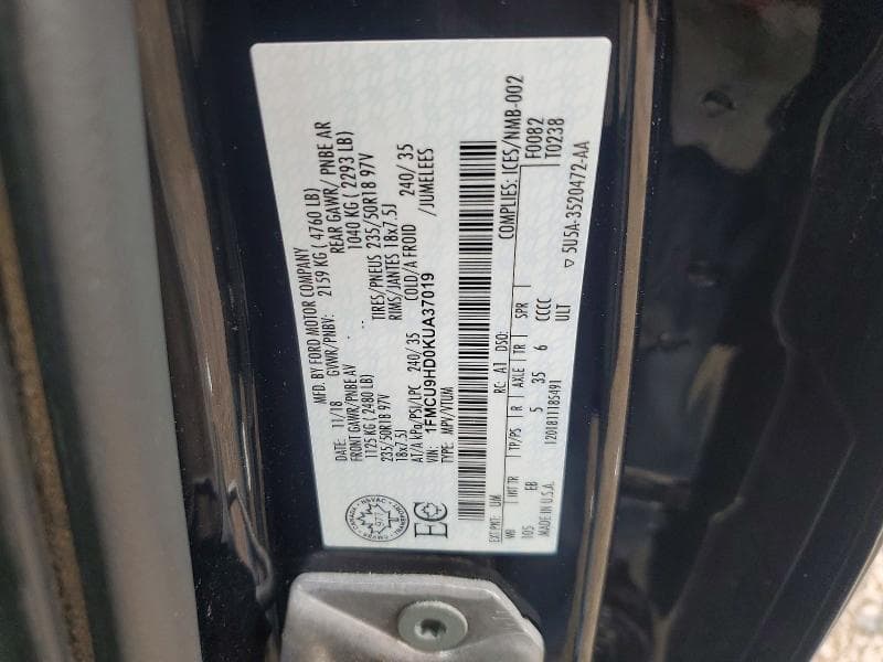 2019 FORD ESCAPE SEL 13