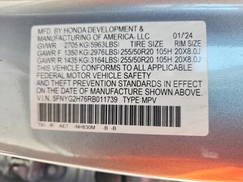 2024 HONDA PILOT TOURING 13