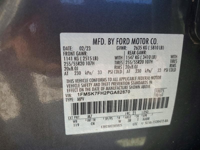 2023 FORD EXPLORER LIMITED 13