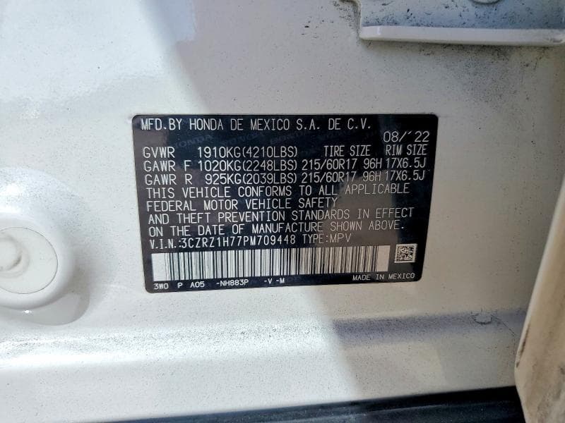 2023 HONDA HR-V EXL 13