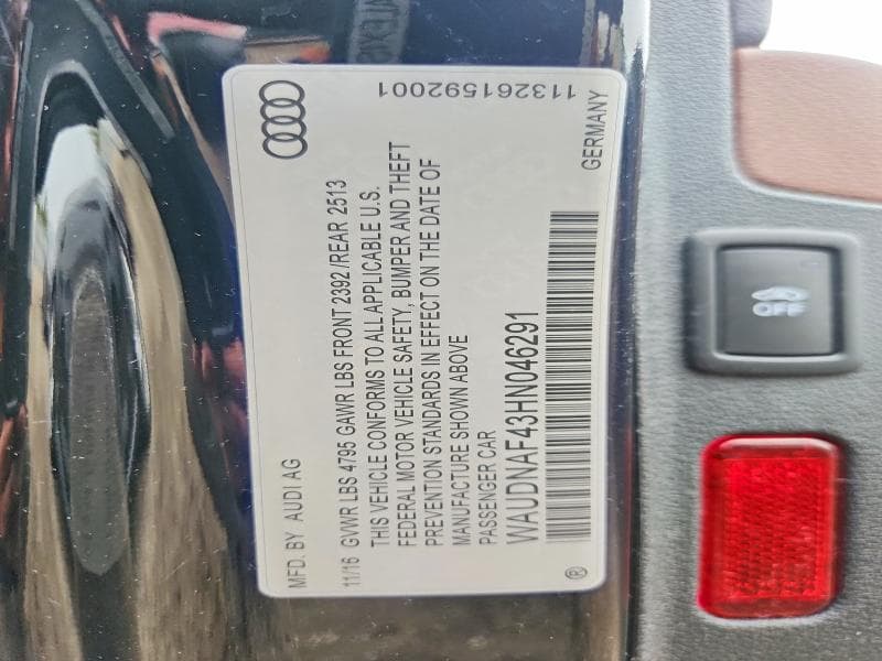 2017 AUDI A4 PREMIUM 12