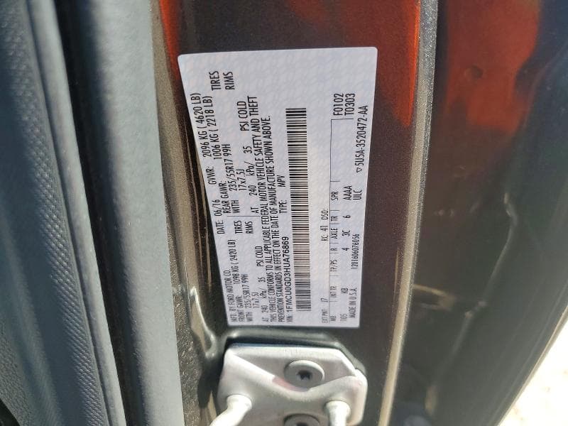 2017 FORD ESCAPE SE 13