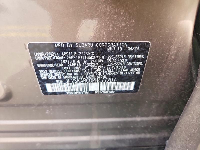 2023 SUBARU FORESTER TOURING 14