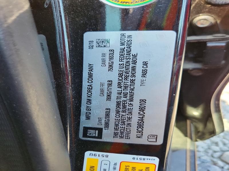 2018 CHEVROLET SPARK LS 12