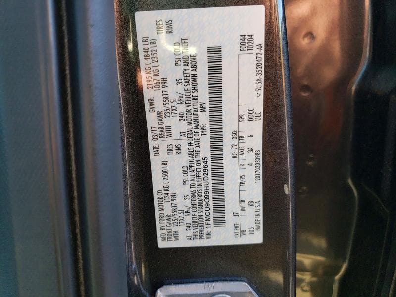 2017 FORD ESCAPE SE 13
