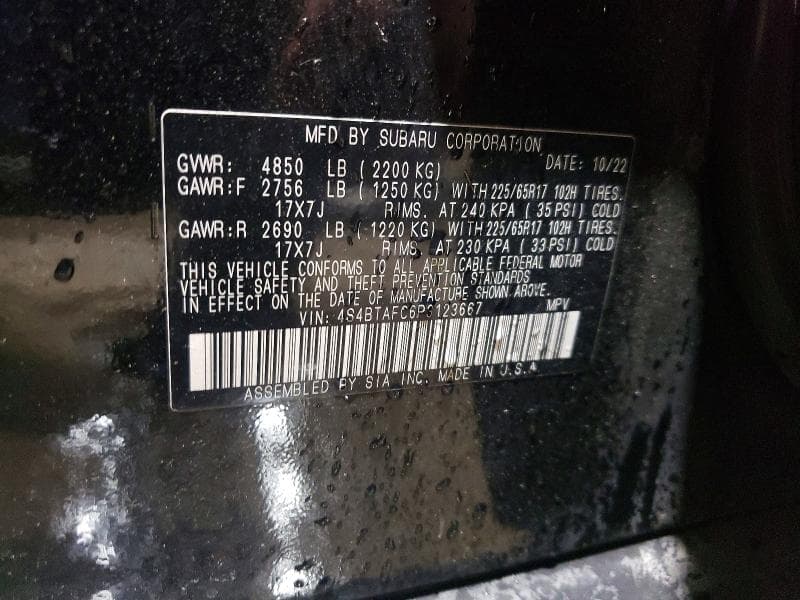 2023 SUBARU OUTBACK PREMIUM 13