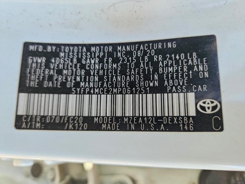 2021 TOYOTA COROLLA SE 12