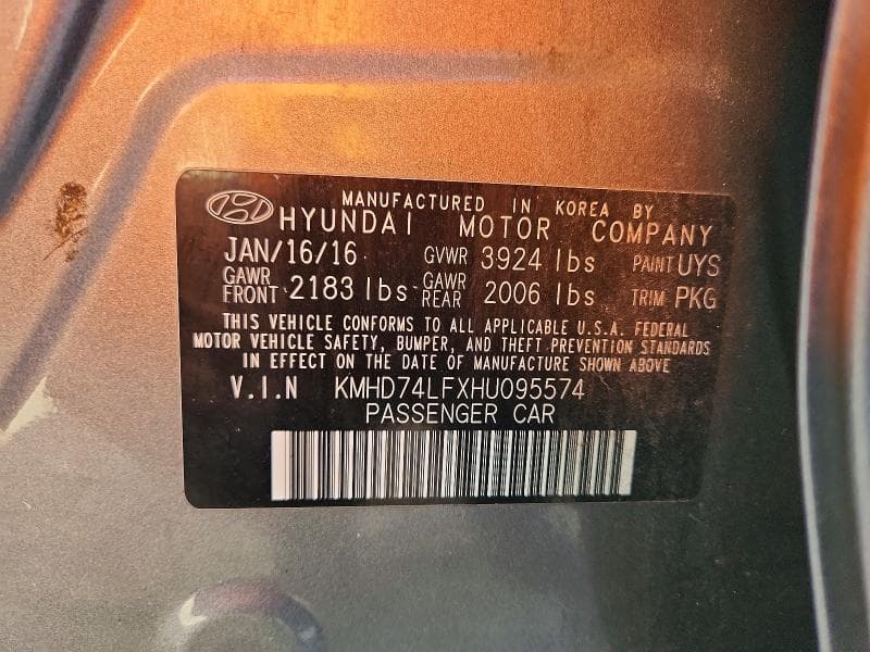 2017 HYUNDAI ELANTRA SE 12