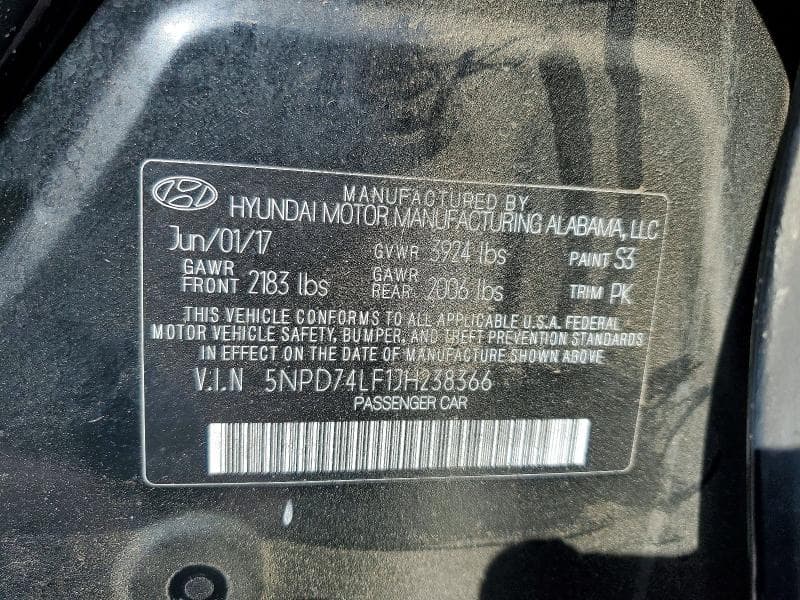 2018 HYUNDAI ELANTRA SE 12