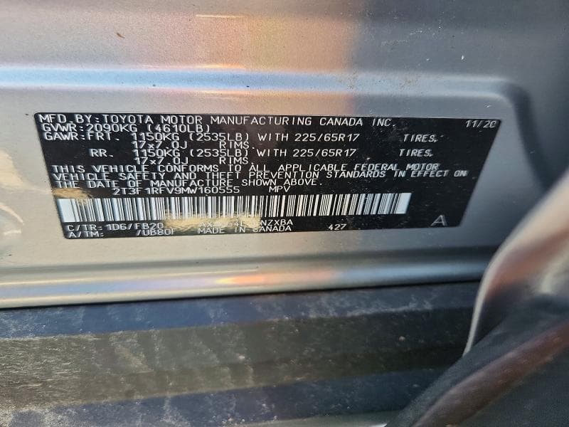 2021 TOYOTA RAV4 LE 12