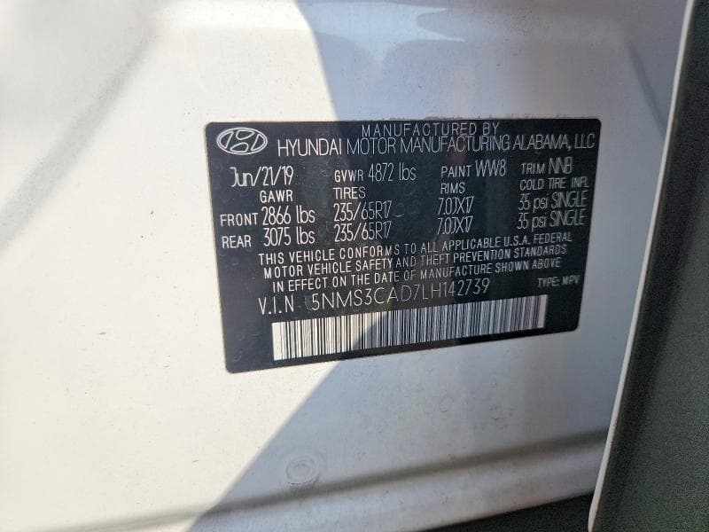2020 HYUNDAI SANTA FE SEL 12