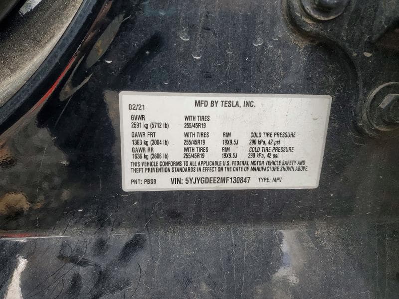 2021 TESLA MODEL Y 13