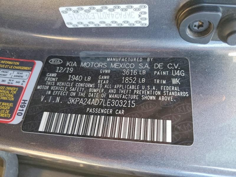 2020 KIA RIO S 12