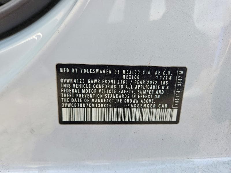 2019 VOLKSWAGEN JETTA S 12