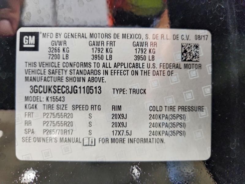 2018 CHEVROLET SILVERADO K1500 LTZ 12