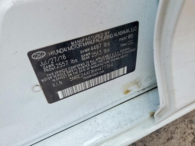 2017 HYUNDAI SONATA SE 12