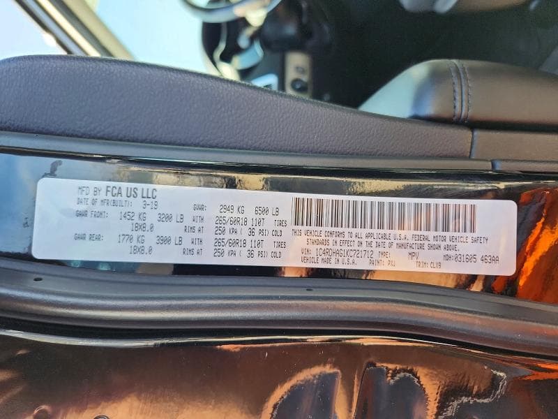 2019 DODGE DURANGO SXT 12