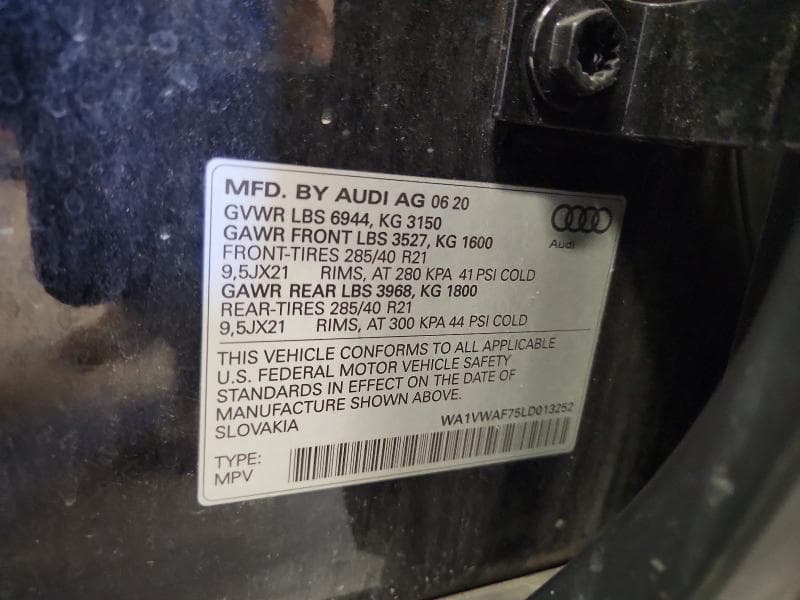 2020 AUDI SQ7 PRESTIGE 13