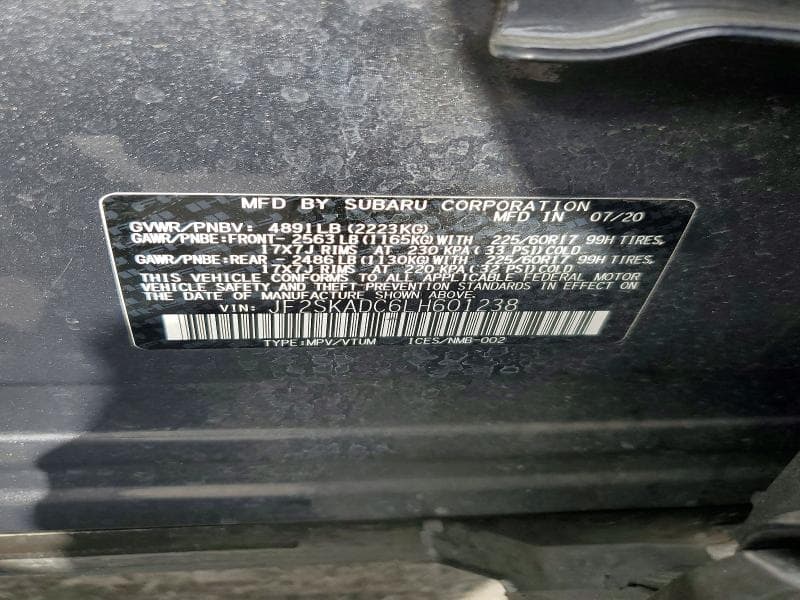 2020 SUBARU FORESTER 12