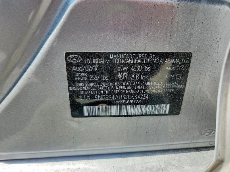 2018 HYUNDAI SONATA LIMITED 2.0T 12