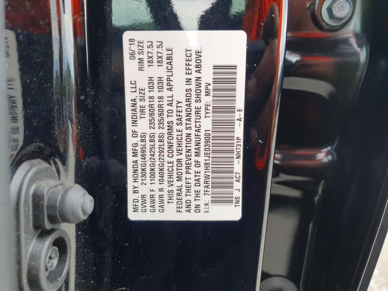 2018 HONDA CR-V EXL 14
