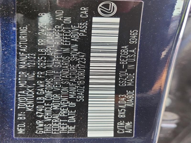 2024 LEXUS ES 350 BASE 13