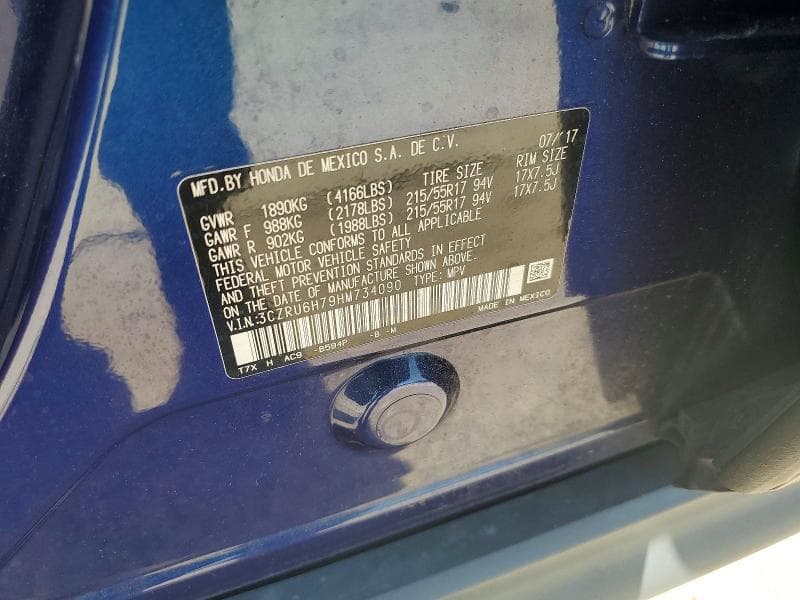 2017 HONDA HR-V EXL 12
