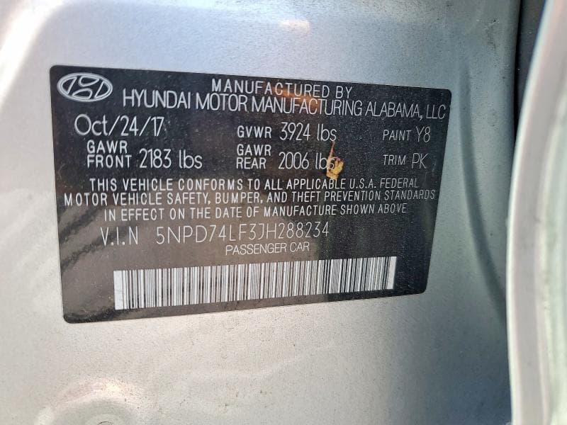 2018 HYUNDAI ELANTRA SE 13