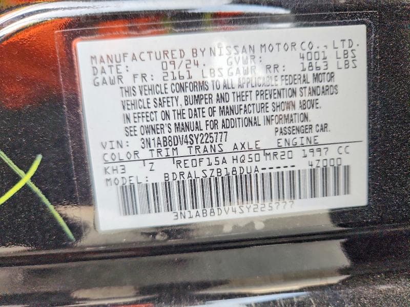2025 NISSAN SENTRA SR 12