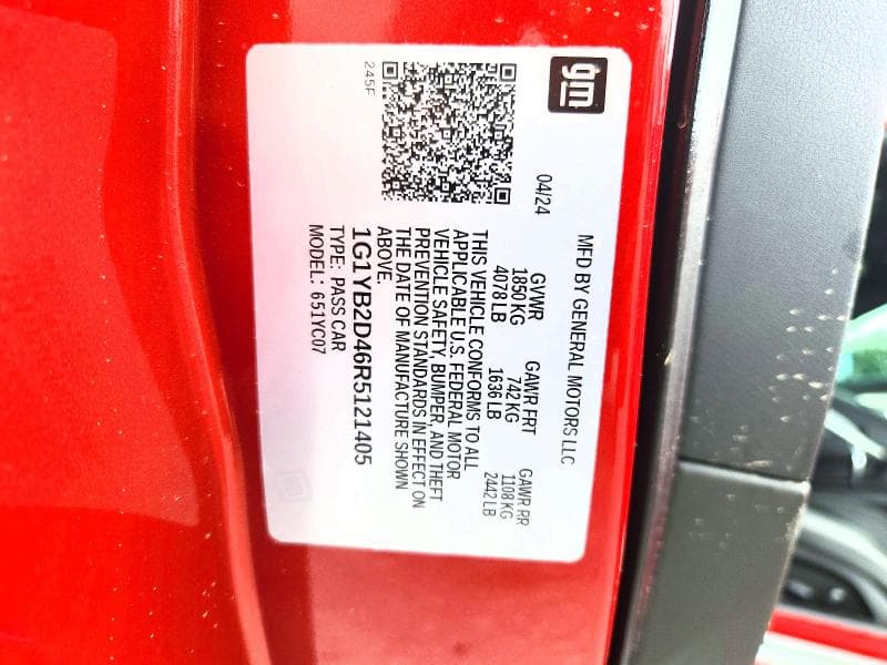2024 CHEVROLET CORVETTE STINGRAY 2LT 12