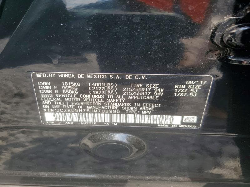 2018 HONDA HR-V EXL 13