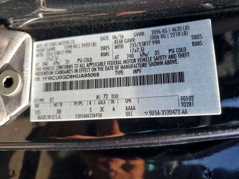 2017 FORD ESCAPE SE 13