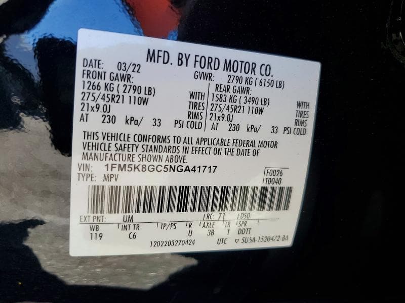 2022 FORD EXPLORER ST 14