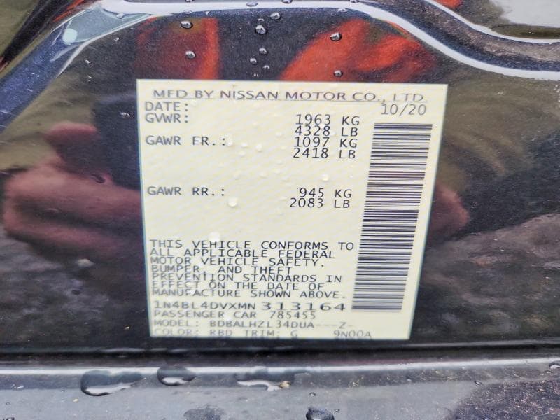 2021 NISSAN ALTIMA SV 13