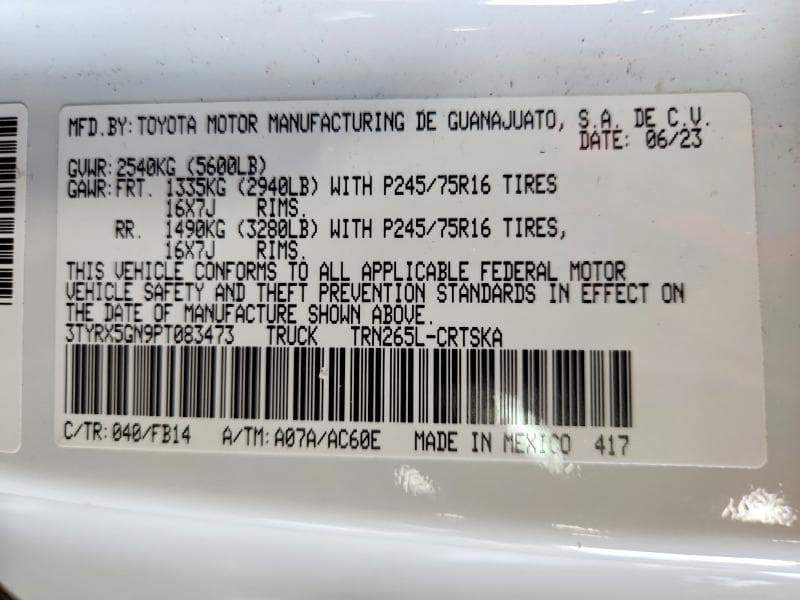 2023 TOYOTA TACOMA SR 12
