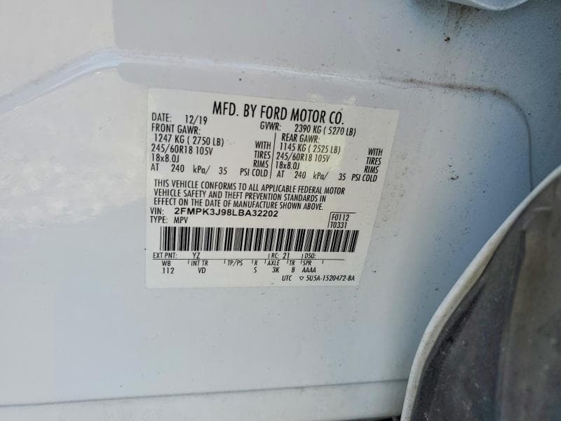 2020 FORD EDGE SEL 14